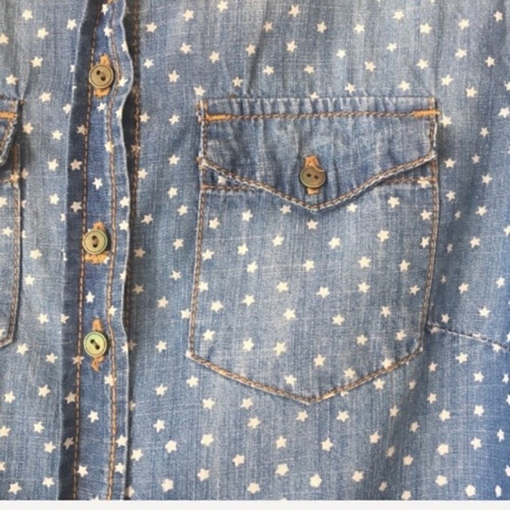 Forever 21 Life Progress Chambray Button Down Top - Picture 5 of 6